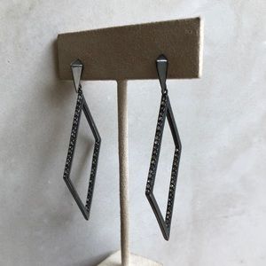 Alexis Bittar Crystal Encrusted Gunmetal Earring